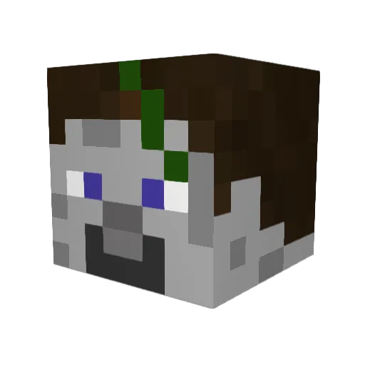 Koty10 Minecraft avatar head, 3D render
