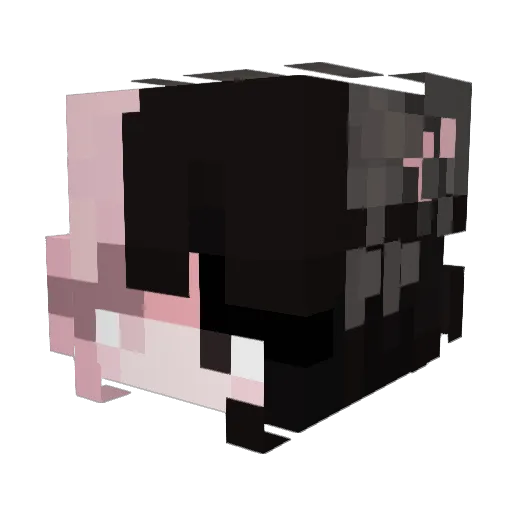 Kotysia Minecraft avatar head, 3D render