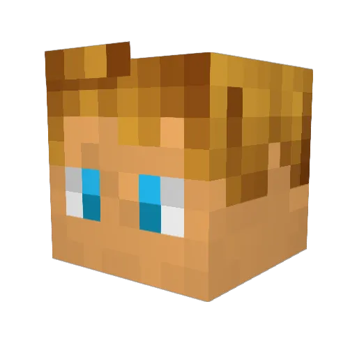Kotzabasis Minecraft avatar head, 3D render