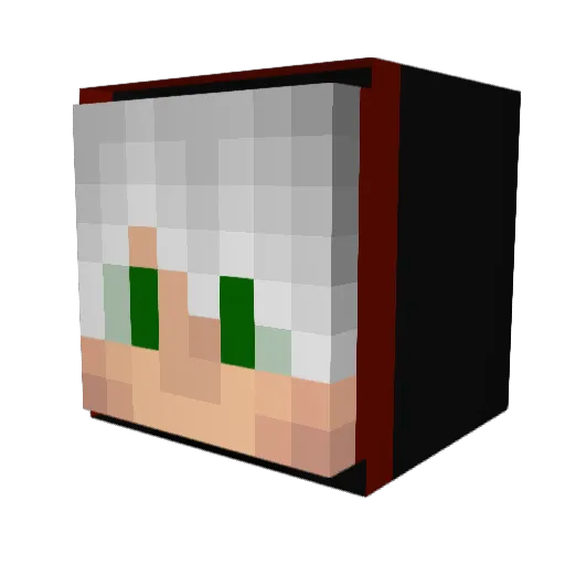 Kou1106 Minecraft avatar head, 3D render