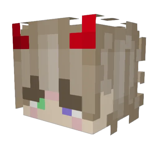 Kou20Shinpi08 Minecraft avatar head, 3D render