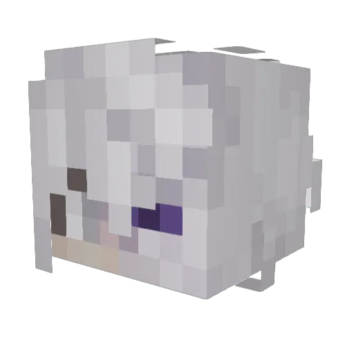 KouShiro3 Minecraft avatar head, 3D render