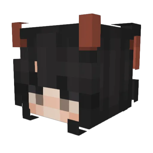 Kouama Minecraft avatar head, 3D render