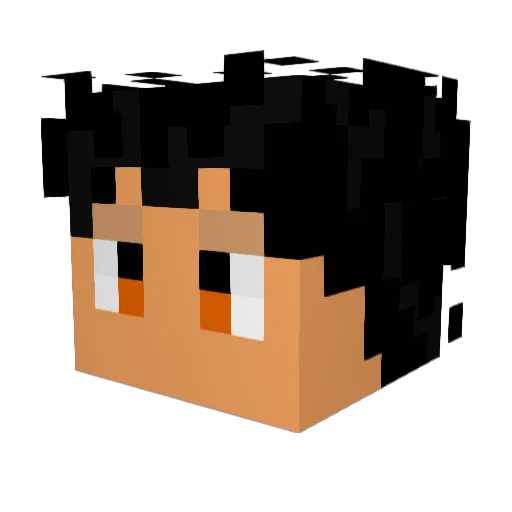 Kouechi Minecraft avatar head, 3D render