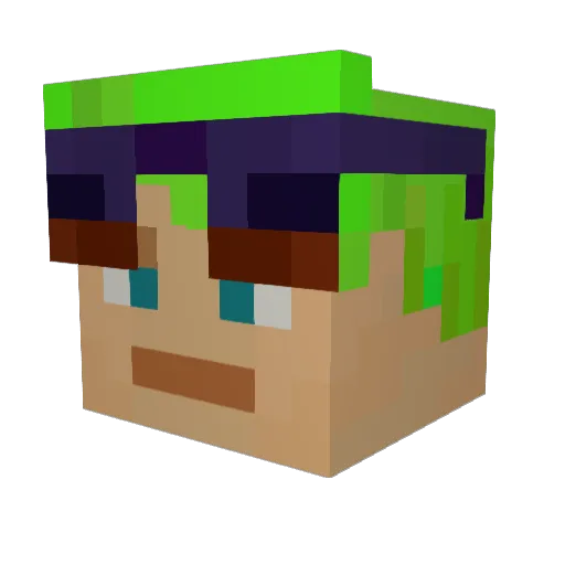 Kougogo Minecraft avatar head, 3D render