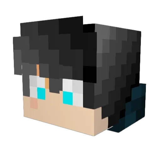 Kouji87 Minecraft avatar head, 3D render
