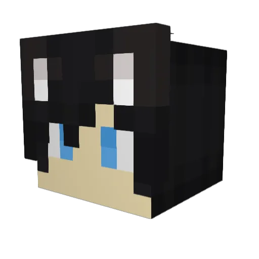 KoukiVT Minecraft avatar head, 3D render