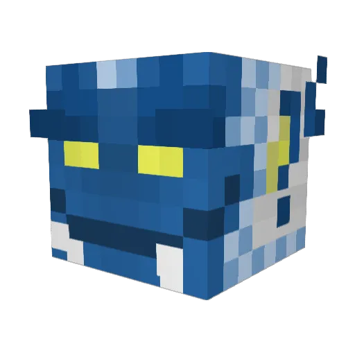 Koukitsu Minecraft avatar head, 3D render