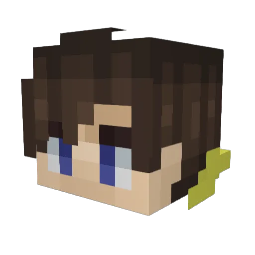 Koukub Minecraft avatar head, 3D render