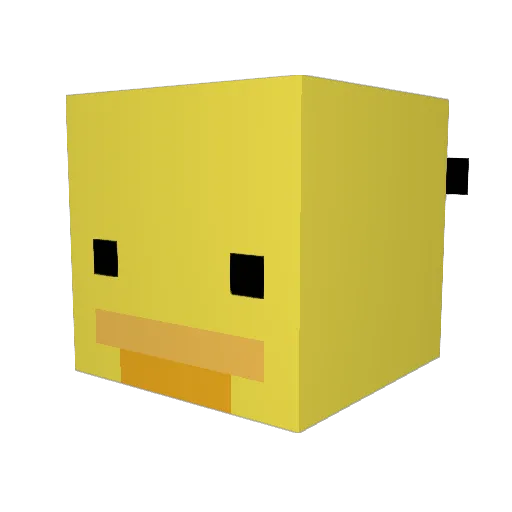 Koula Minecraft avatar head, 3D render