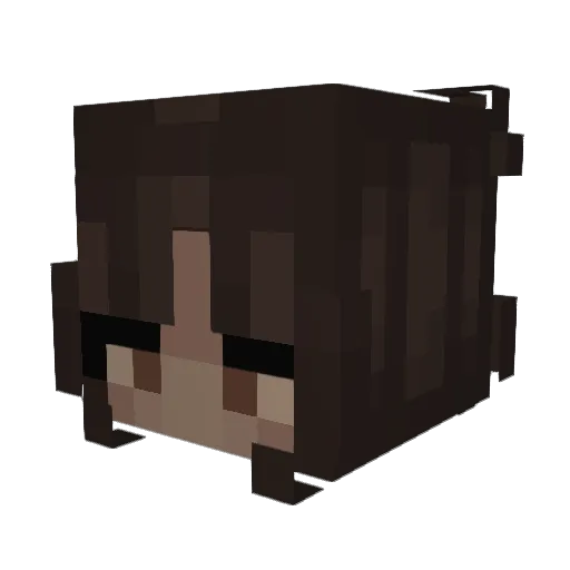 Kounoupe Minecraft avatar head, 3D render