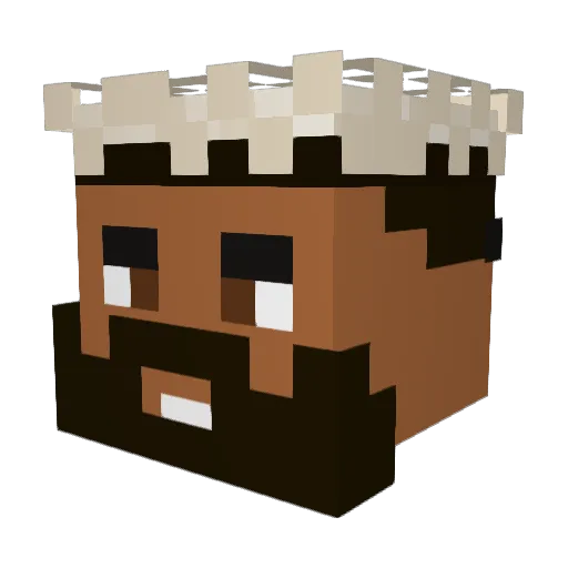 Kourage_MC Minecraft avatar head, 3D render