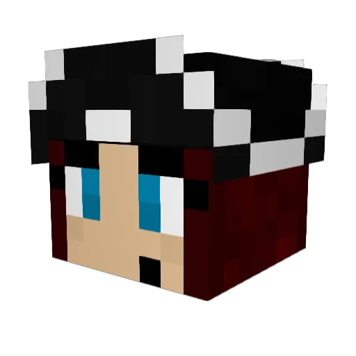 KouraiChan Minecraft avatar head, 3D render