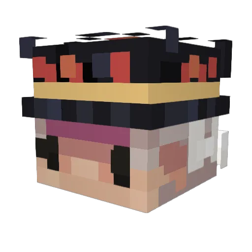 Koursi Minecraft avatar head, 3D render