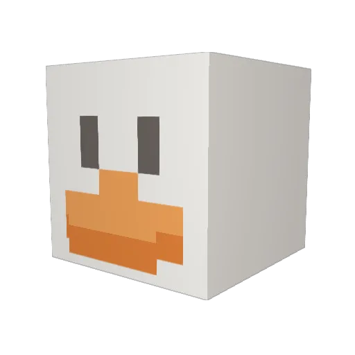 Kousey Minecraft avatar head, 3D render