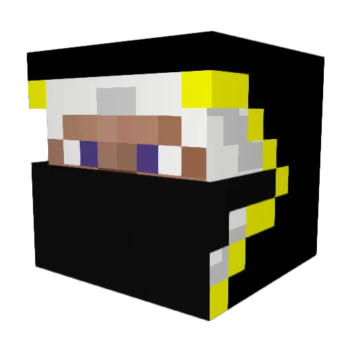 KoutaSlayer Minecraft avatar head, 3D render