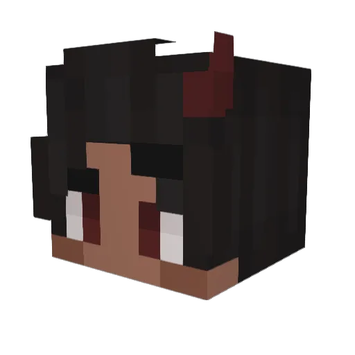 Kouty Minecraft avatar head, 3D render