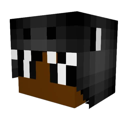 Kouzart Minecraft avatar head, 3D render