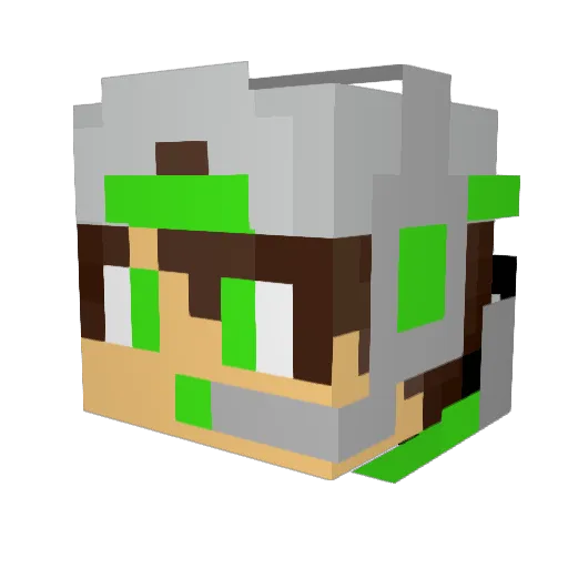 Kovaras Minecraft avatar head, 3D render