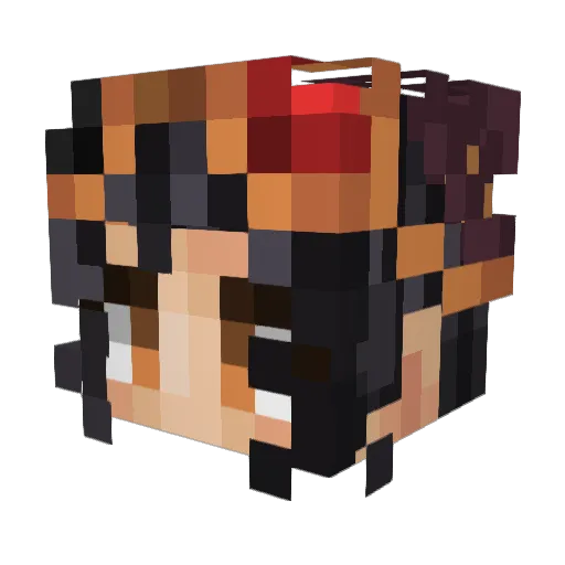 Kovaris Minecraft avatar head, 3D render