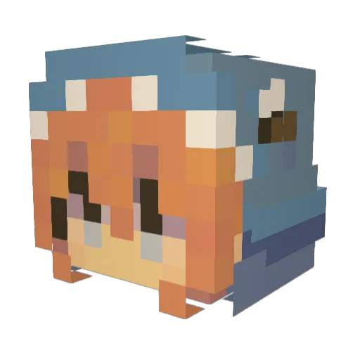 Kovay Minecraft avatar head, 3D render
