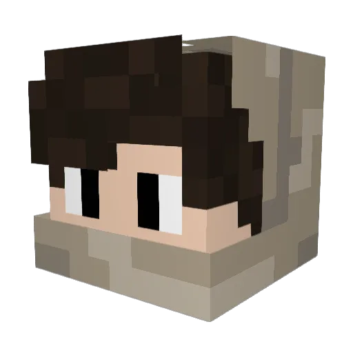 KoviOG Minecraft avatar head, 3D render