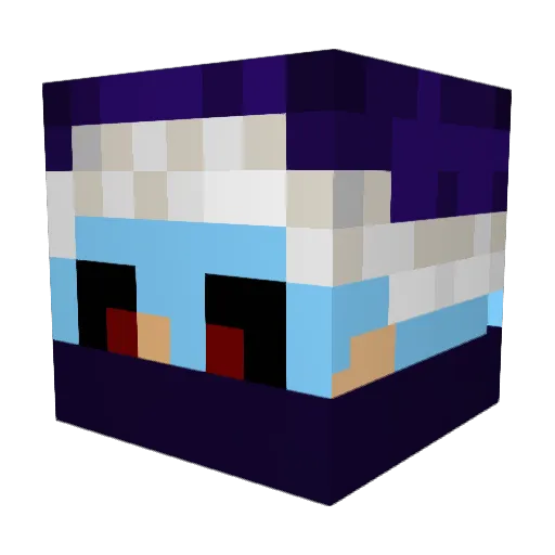 Kovla Minecraft avatar head, 3D render