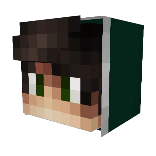 Kovota Minecraft avatar head, 3D render