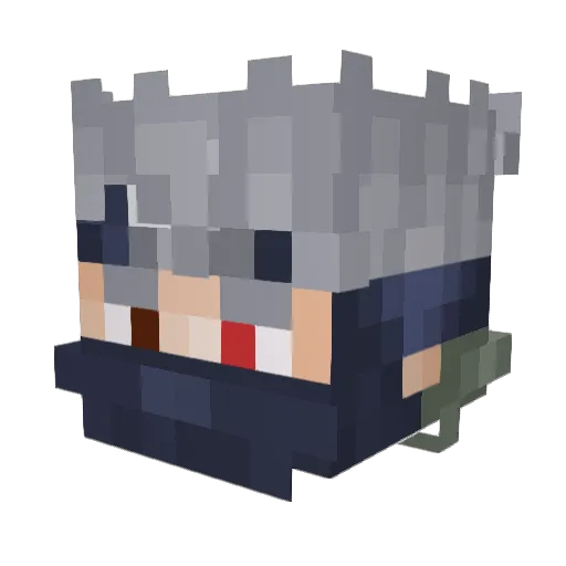 Kovote Minecraft avatar head, 3D render