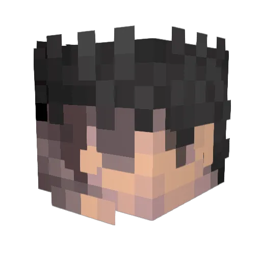 Kovust Minecraft avatar head, 3D render