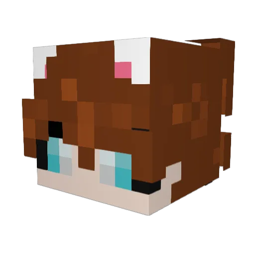 Kovuw Minecraft avatar head, 3D render