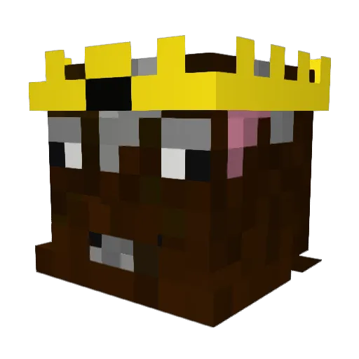 Kow_King Minecraft avatar head, 3D render