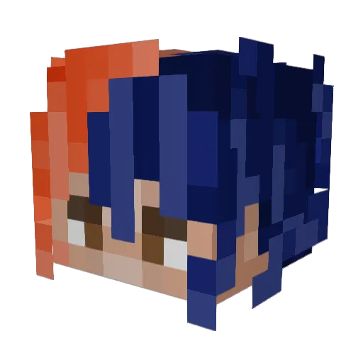 Kowalee Minecraft avatar head, 3D render