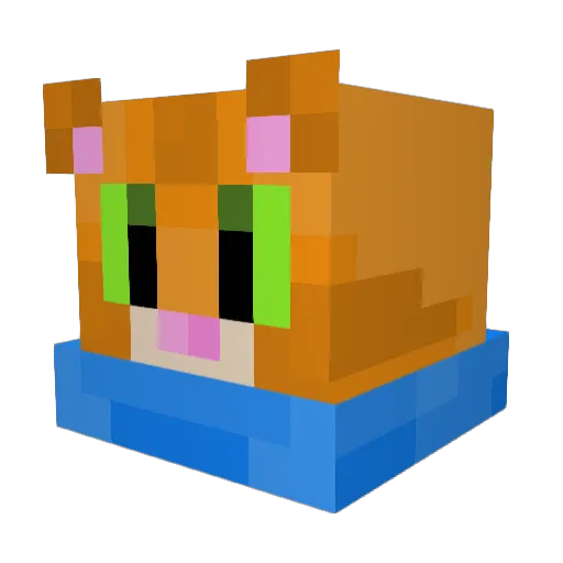 Kowdzik Minecraft avatar head, 3D render