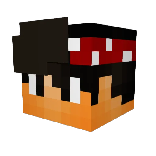 Kowii_San Minecraft avatar head, 3D render