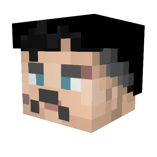 Kowloon2 Minecraft avatar head, 3D render