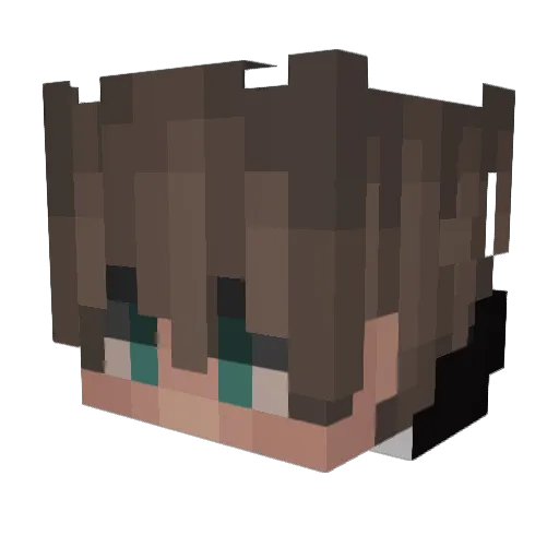 Kowodiak Minecraft avatar head, 3D render