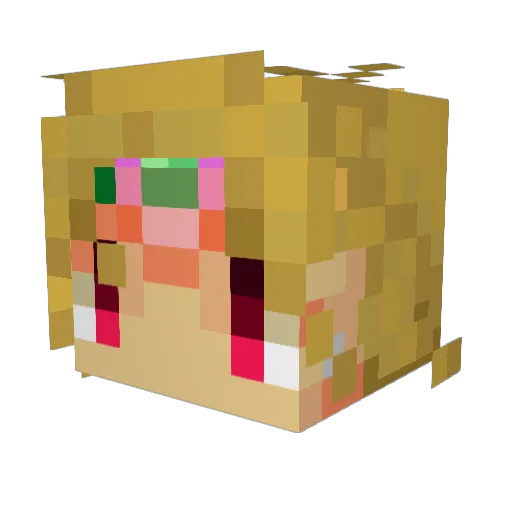Koworu Minecraft avatar head, 3D render