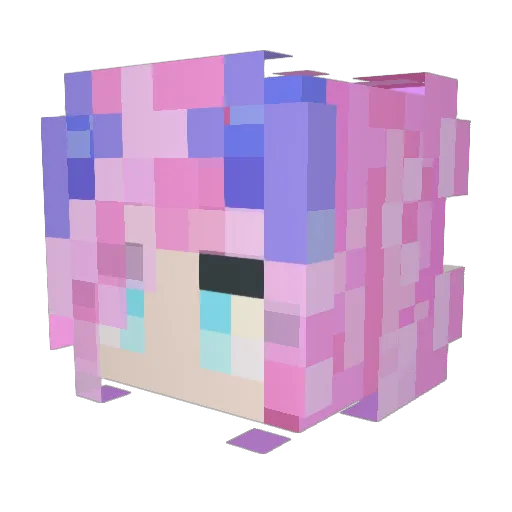 Koya10 Minecraft avatar head, 3D render