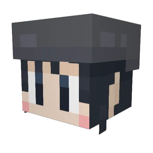 Koyamano Minecraft avatar head, 3D render