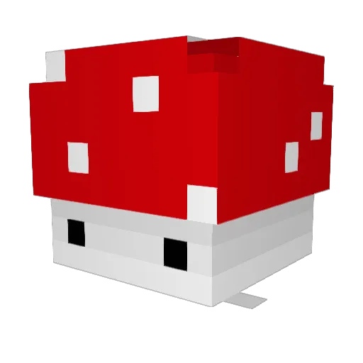 Koyomigatari Minecraft avatar head, 3D render