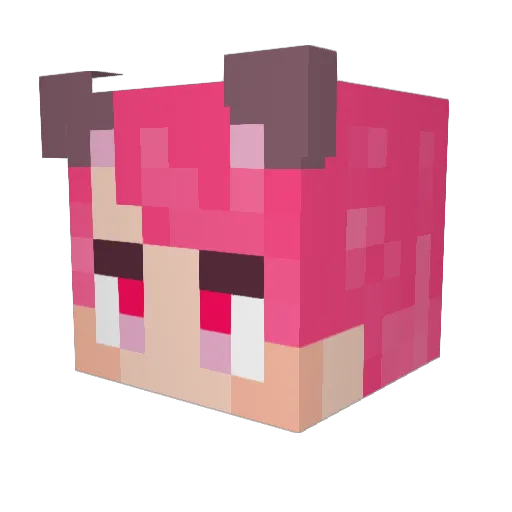 KoyoteTaku Minecraft avatar head, 3D render