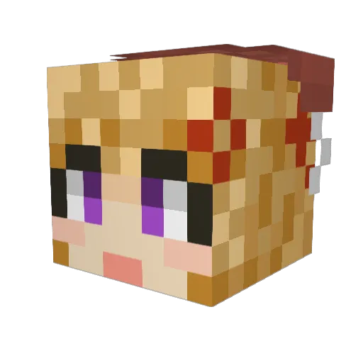 Koyurin Minecraft avatar head, 3D render