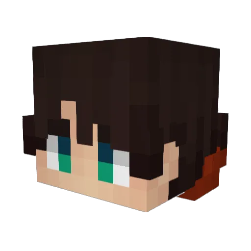 KozaUK Minecraft avatar head, 3D render