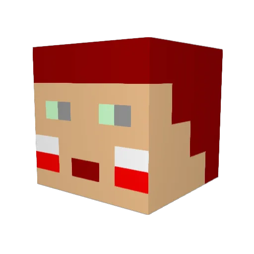 KozakPolski Minecraft avatar head, 3D render