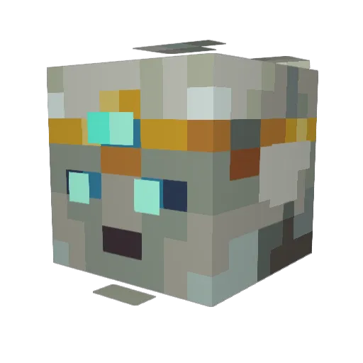 KozelG Minecraft avatar head, 3D render