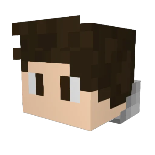 Kozik_ Minecraft avatar head, 3D render