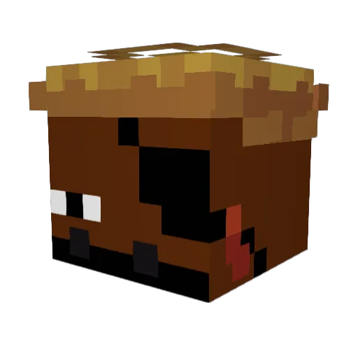 Kozlina42 Minecraft avatar head, 3D render