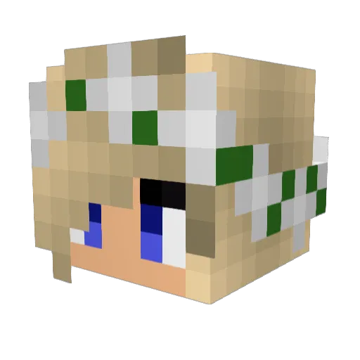 KozmicAbby Minecraft avatar head, 3D render