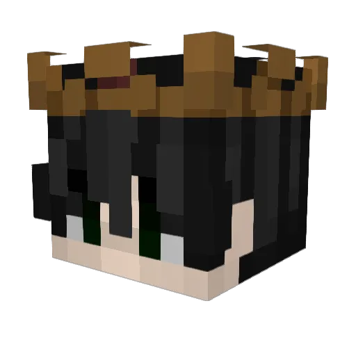 Kozmisch Minecraft avatar head, 3D render